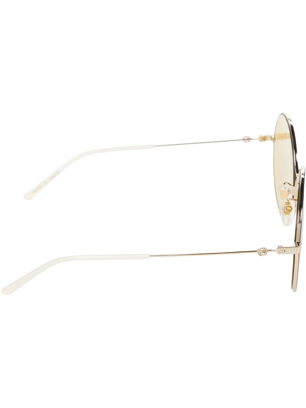 GUCCI GG0395S Oversize 70s Round Sunglasses Gold Blue Red Metal 58-20-140 - Picture 5 of 11